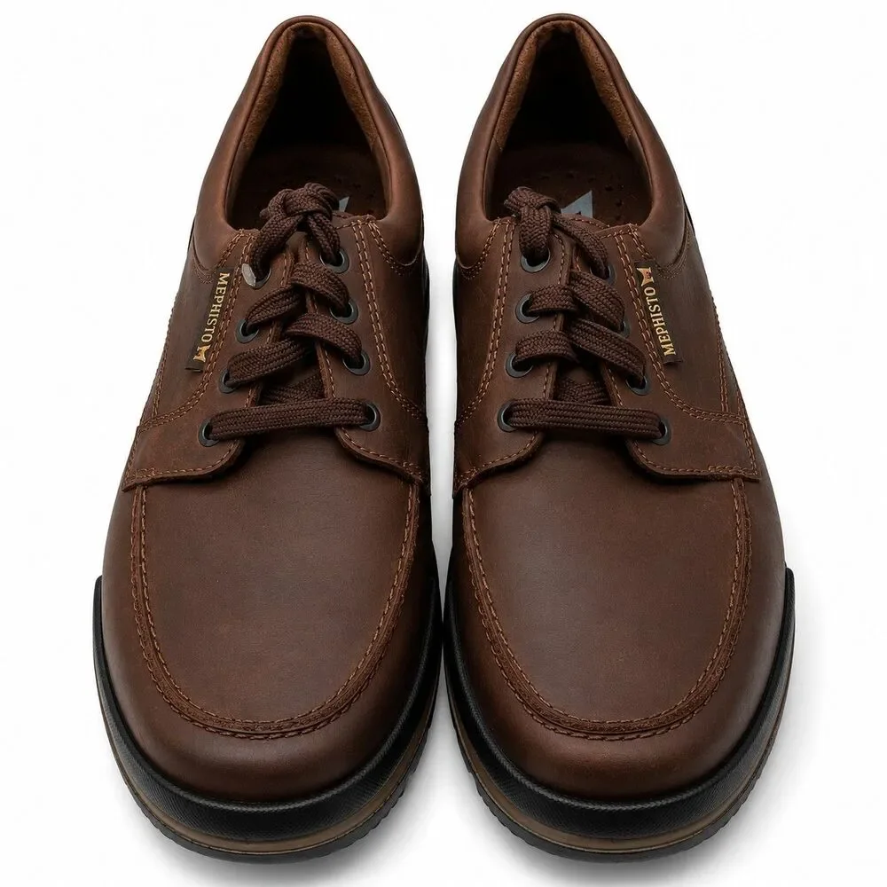 Mephisto Charles Dark Brown Grizzly Leather Derby Shoes Men’s US 10 EU 44